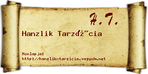 Hanzlik Tarzícia névjegykártya